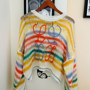 Mohair stripe sweater like Loewe (not Loewe) size S-M
